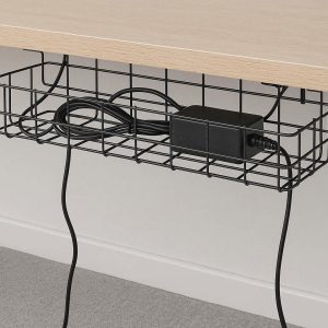 Under Desk Cable Management Tray Steel Wire Mesh Cord Organizer for Office Workstations