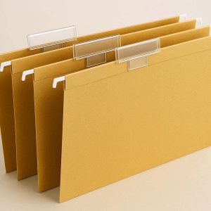 30 Hanging File Folders Letter Size with Adjustable Clear Tabs for Vertical Filing Cabinet Drawers